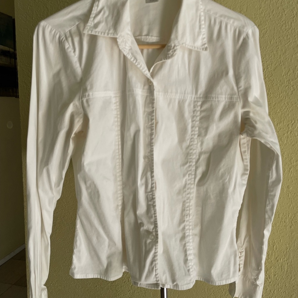 Express White Button-Up Shirt